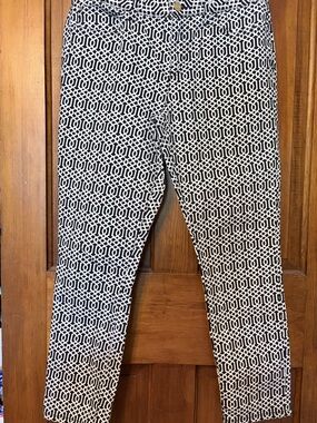 Tommy Hilfiger Black and White Geometric Print Jeans